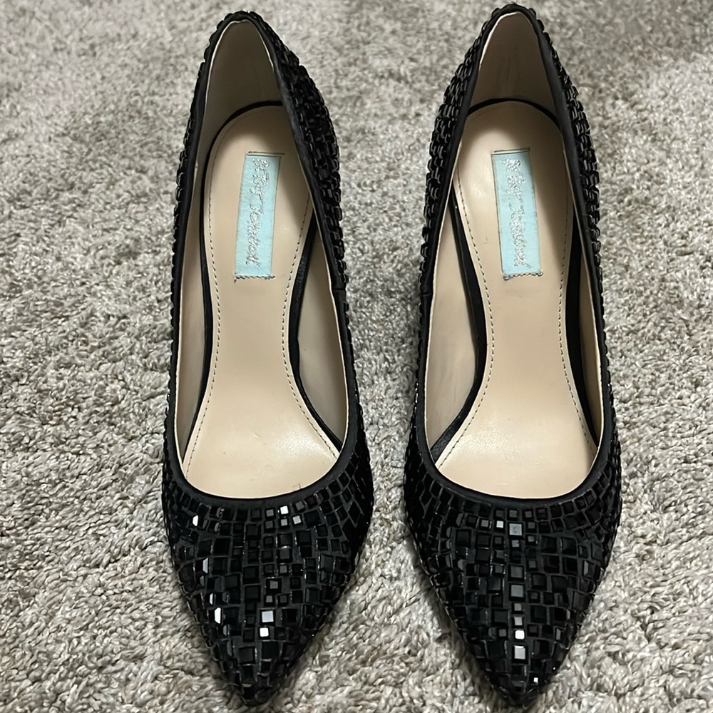 Betsey Johnson, Rhinstone, Black Pumps